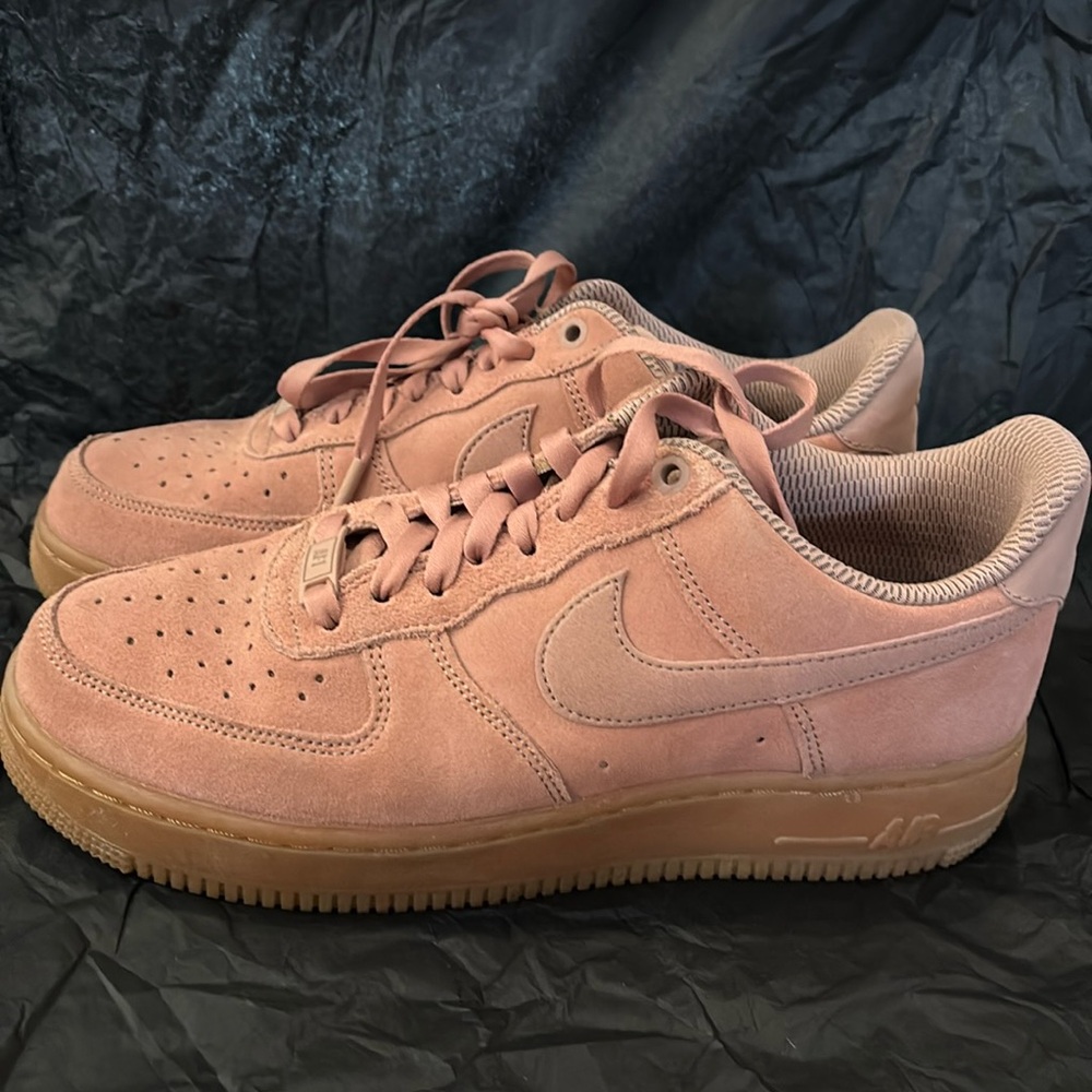 Pink suede Nike airs